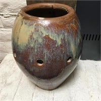 Glazed Art Pottery Vase 16" X 14"