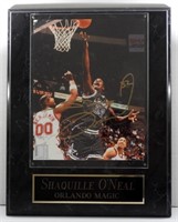 SHAQUILLE O'NEAL AUTOGRAPHED PLAQUE