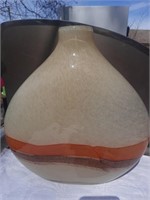 Mid-Century Modern Murano Glass Vase - 12"x11.5"
