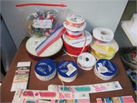 Craft Lot -Ribbon, Zippers, Flowers and More