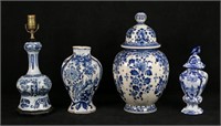 4 Pieces Delft & Delft Style Porcelain