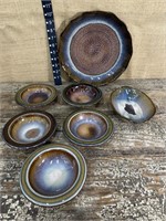 Beautiful studio pottery dishes - signed