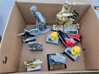 Assorted hockey trophies