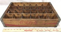 Vintage Coca Cola Wood Divided Crate