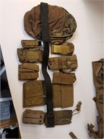 Assorted Military Tool Belts And Accessories