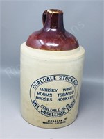 Medicine Hat pottery jug w/ advertising