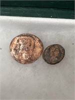 ANCIENT ROMAN COINS 2000 YEARS OLD-lARGEST 1 INCH