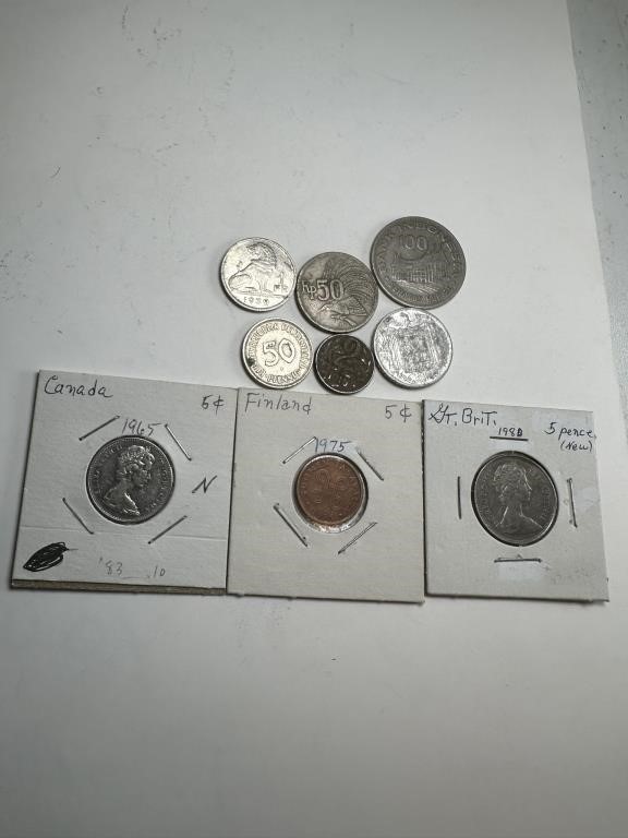 COINS ASSORTED - FORIGN (SPAIN, INDONESIA,