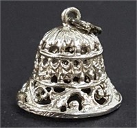 Vintage Sterling Silver Bell Charm Bracelet Charm