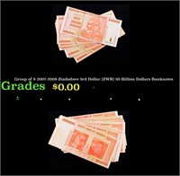 Group of 8 2007-2008 Zimbabwe 3rd Dollar (ZWR) 50