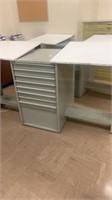 2 sided drafting tables with drawers 78 inches x