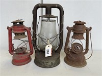 3 x Vintage Kero Lamps (A/F)