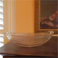 Large Lot of Clear Glass Serving Pieces & Decor