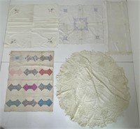 Linens: Crib quilt - 30"x 40"/ Embroidery by Susan