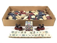 Poker Chips Mahjong Tiles Amish Cast Iron Figures