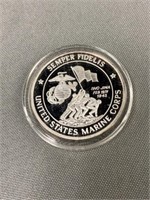 USMC 1 oz. Silver Coin