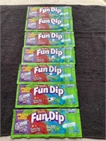 G)  lot of seven fun dip candies 1.4 ounce