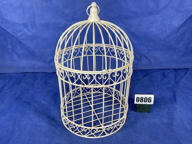 Round Wire Bird Cage, 8.25x14"T, New