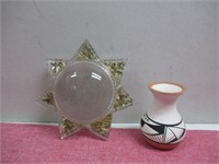 SMall Vase & Star  Dish