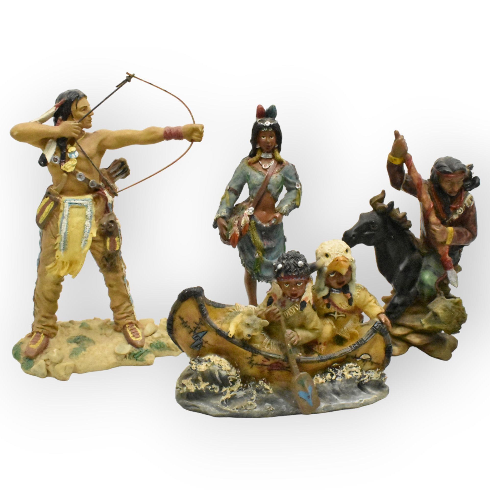 Resin Native American Figurines