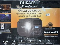 DURACELL POWER GASLESS GENERATOR RETAIL $500