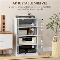 $118 HOMCOM 4-Tier Media Cabinet,