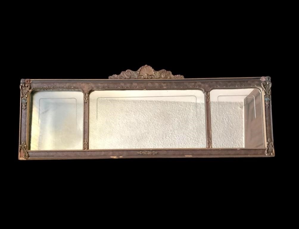 Antique Etched Buffet Mirror