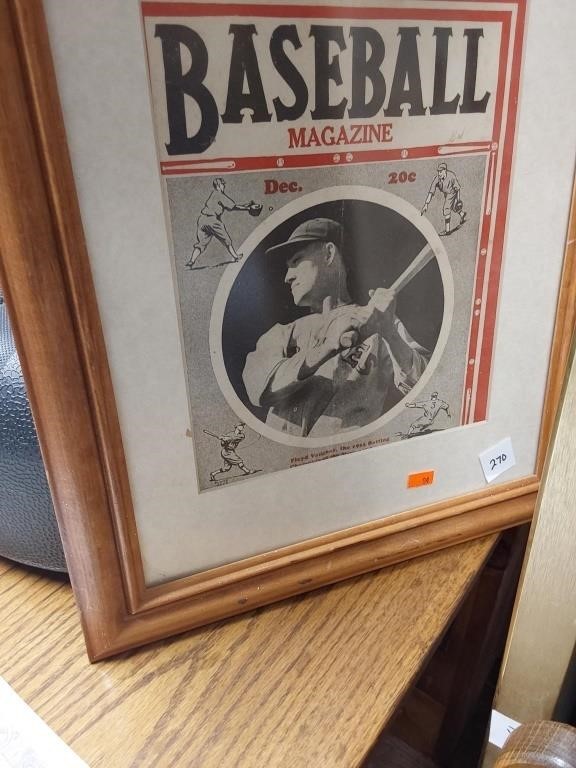 Baseball mag. 1935 framed