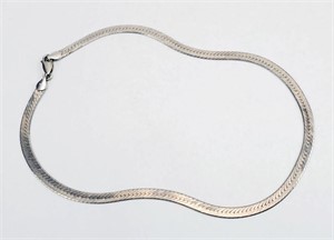 .925 STERLING SILVER " HERRINGBONE NECKLACE, CHAIN