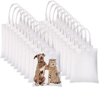 20 Pieces Sublimation Tote Bags White