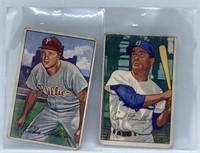 1952 Bowman Cards Richie Ashburn and Carl Furillo