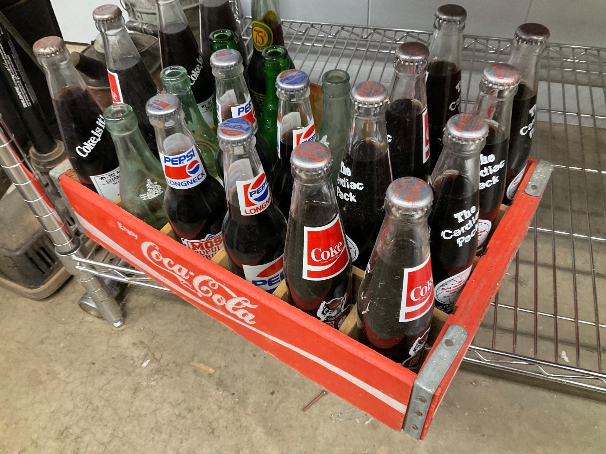 Coke crate with bottles