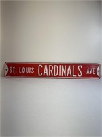 St. Louis Cardinals Ave. Embossed Metal Sign