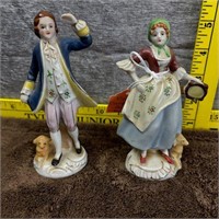 Pair of Occupied Japan Porcelain Figurines