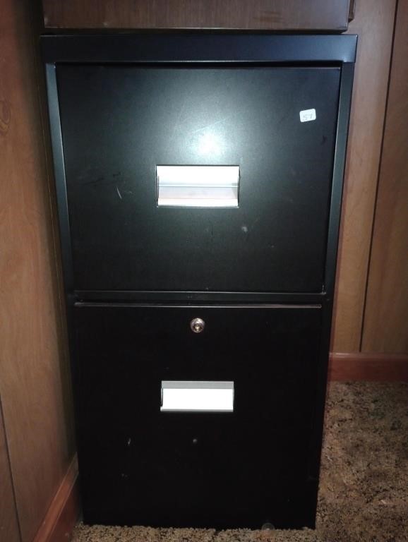 2 drawer locking metal filing cabinet with keys