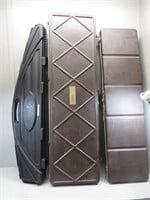 3 Hard sided long gun cases – one case has a