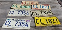 7 Illinois License Plates