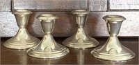 Four Gorham Sterling Silver Weighted Candleholders
