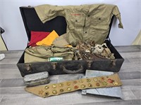 VINTAGE BOY SCOUT ITEMS IN TRUNK