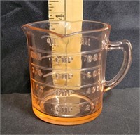 Vtg Kellogg's Pink Depression Glass Measuring Cup
