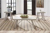 ASHLEY CARNYHURST 3-PC COFFEE & END TABLE SET