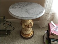 Circular Marble Topped Side Table