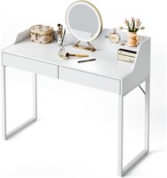 CubiCubi Vanity Desk with 2 Drawers, White
