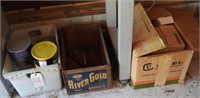 Rivergold wooden advertising box and Qty of