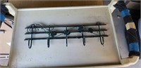 Wrought Iron Green Coat Rack