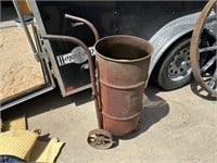 Vintage Barrel Cart w/Barrel