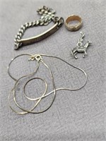 Sterling horse charm, Sterling necklace,