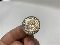 1942 Australia Shilling Silver Coin
