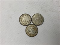 East Indonesia Netherlands 1/4 Gulden Silver Coins