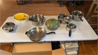 ASSORTMENT OF POTS AND PANS AND MICROWAVE